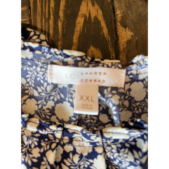 Lauren Conrad Fairy Floral Lightweight Blouse Women XXL Spring Summer Travel - Picture 2 of 6